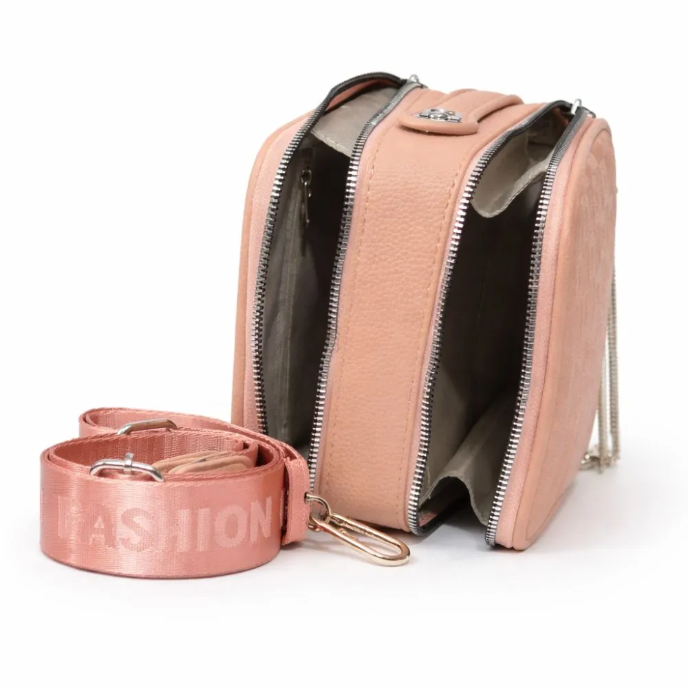 Teddy Charm Crossbody (Pink)